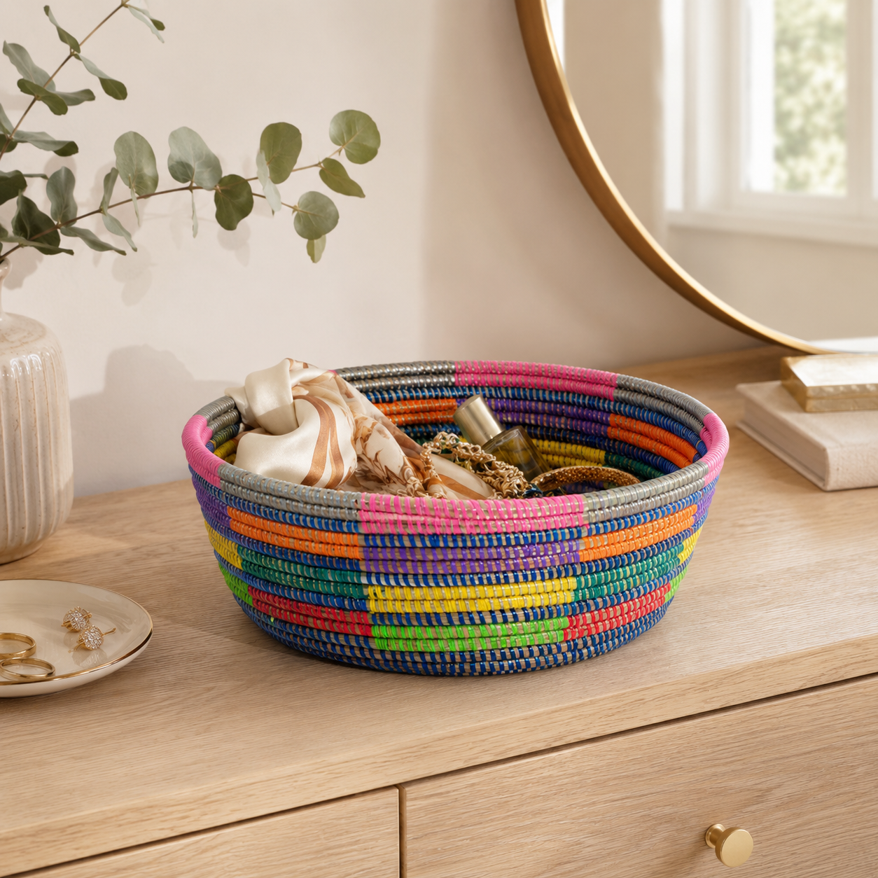 Medium Multicolor Round Bowl